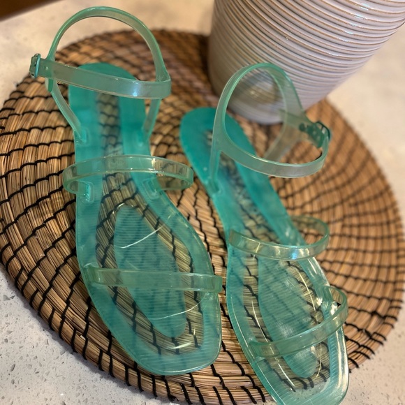 Zara Shoes - Green Zara Jelly Sandals, sz 40